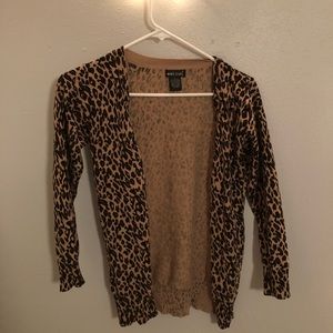Cheetah print cardigan